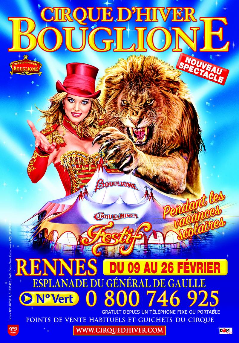 Affiche Cirque Bouglione Rennes R Cr Atiloups Ille Et Vilaine